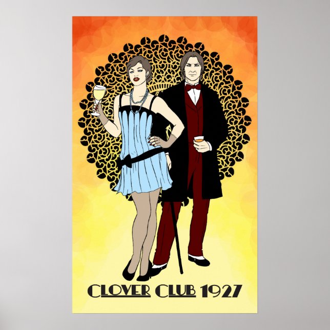 Poster Clover Club -1920 Art Nouveau (Devant)