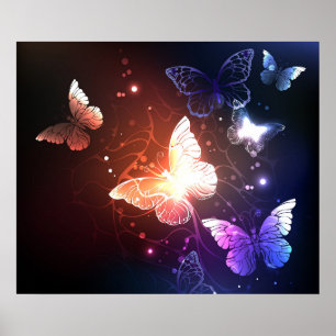 Poster Clowing Night Butterflies