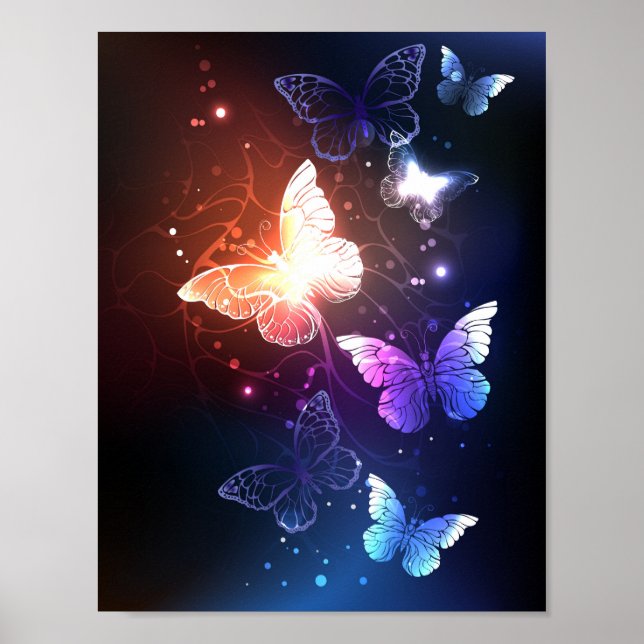 Poster Clowing Night Butterflies (Devant)