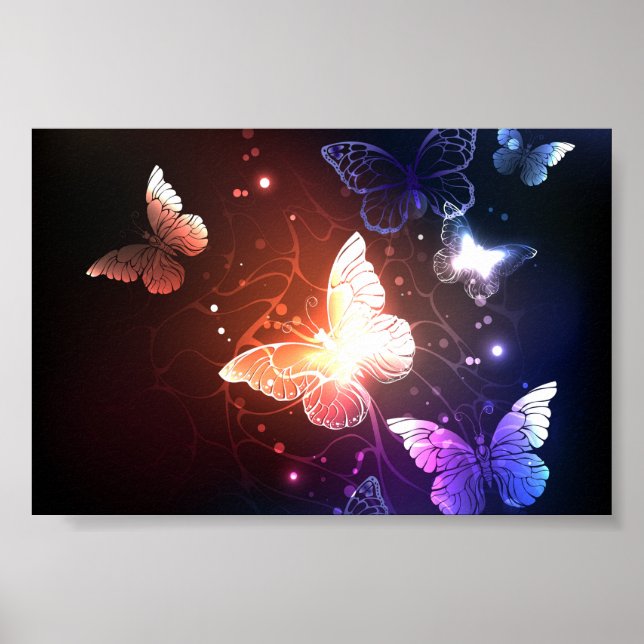 Poster Clowing Night Butterflies (Devant)