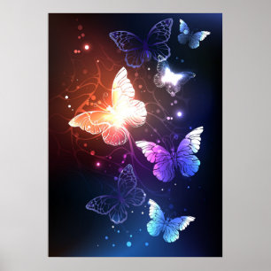 Poster Clowing Night Butterflies