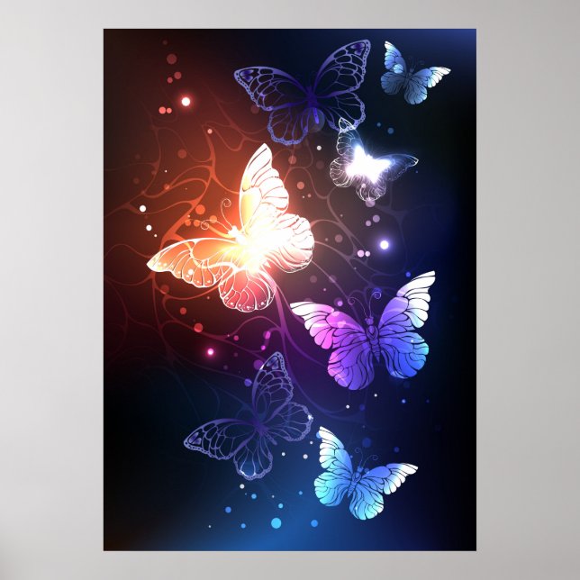 Poster Clowing Night Butterflies (Devant)