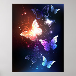 Poster Clowing Night Butterflies