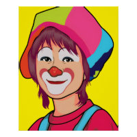 Poster clown brillant