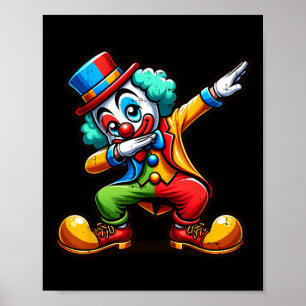 Poster Clown Dabbing Funny Dancing Dab Garçons Filles Enf