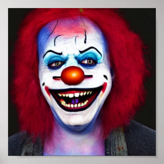 Poster Clown Déplaisant fou
