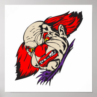 Poster clown diabolique