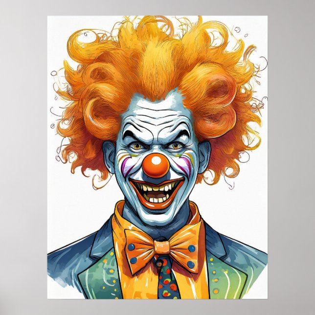 Poster Clown effrayant (Devant)