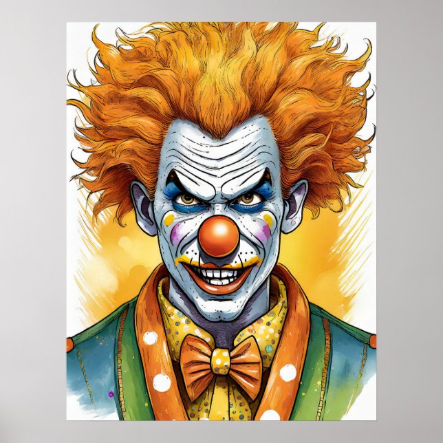 Poster Clown effrayant (Devant)