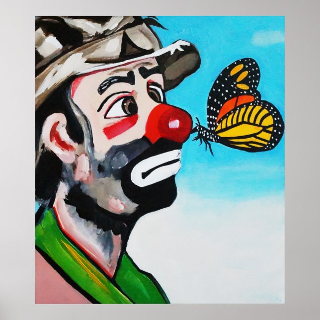POSTER CLOWN ET BUTTERFLY KISS (Devant)