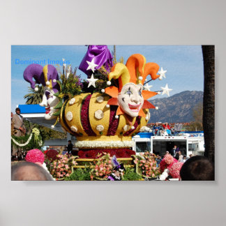 Poster Clown Float Rose Parade Pasadena, Dominant Images