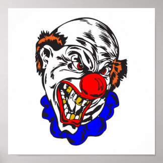 Poster clown mal chauve