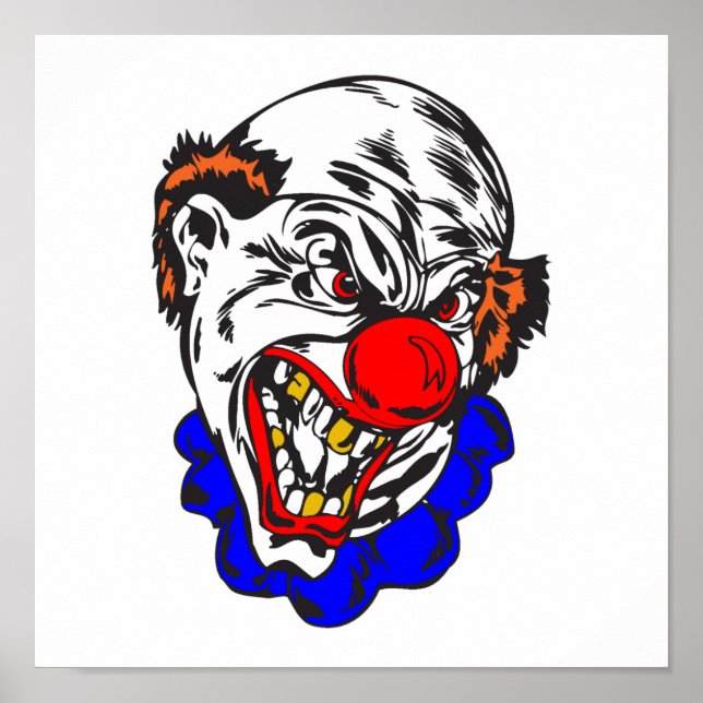 Poster clown mal chauve (Devant)