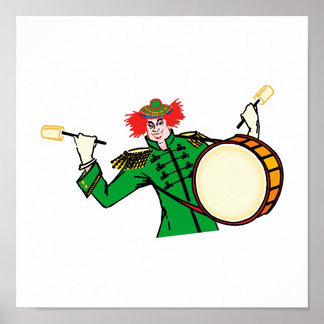Poster Clown tambour malin (Devant)