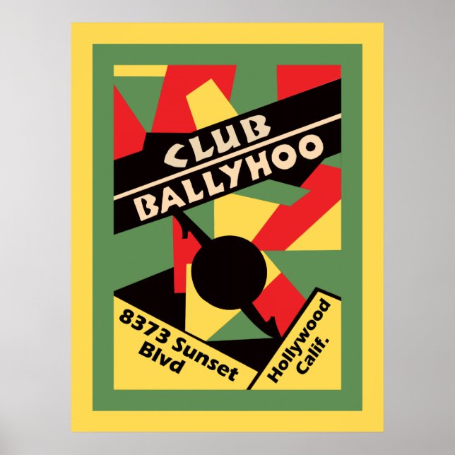 Poster Club Ballyhoo sur Sunset Strip (Devant)