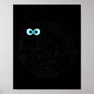 Poster Club Black Cat On s'en fiche