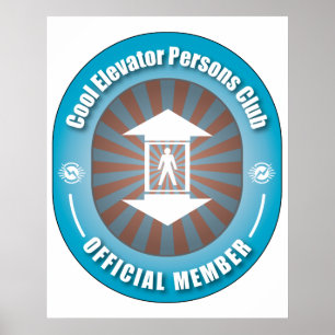 Poster Club cool Ascenseur Personnes