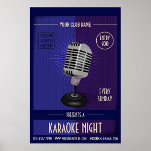 Poster Club/Corporate Karaoke Party ajouter le logo