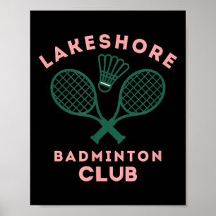 Poster Club de badminton mignon de Lakeshore Preppy Graph