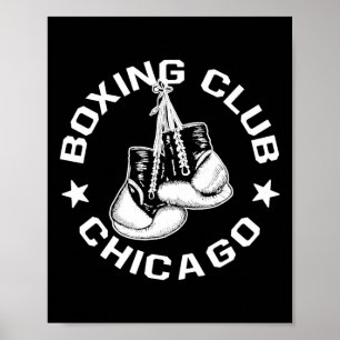 Poster Club De Boxe Chicago Gants Graphique Pour Un Lo De
