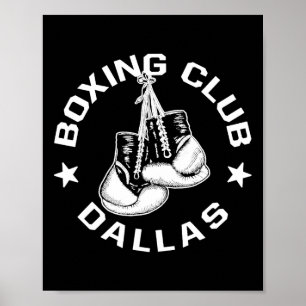 Poster Club De Boxe Dallas Gants Graphique Pour Un Lov De