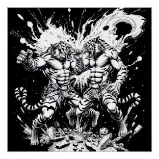 Poster Club de combat - Tigres