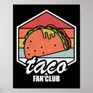 Poster club de fans de tacos amateurs de tacos vintage po
