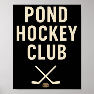 Poster Club de hockey sur glace en plein air Bâtons crois