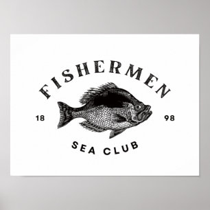 Poster Club de pêcheurs de mer