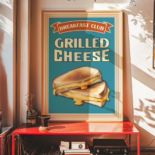 Poster Club de petit-déjeuner au fromage grillé