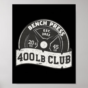Poster Club de presse à banc de 180 kg levée de terre ent