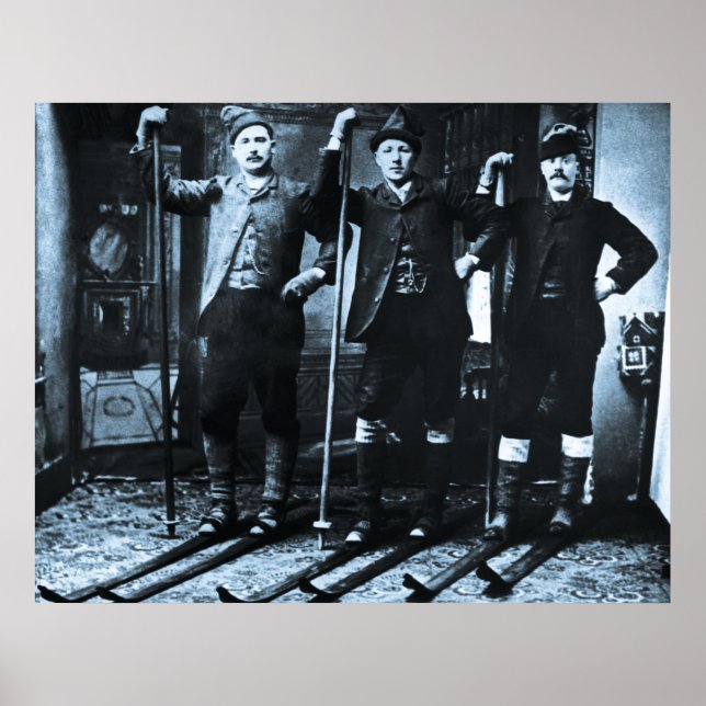 Poster Club de ski nordique - Vintage (Devant)