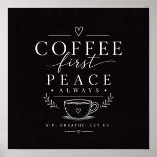 Poster Club des matins tranquilles esthétique cosy design