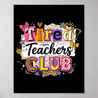 Poster Club d'été des enseignants fatigués Professeur drô