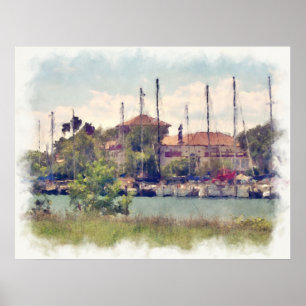 Poster Club nautique de Détroit