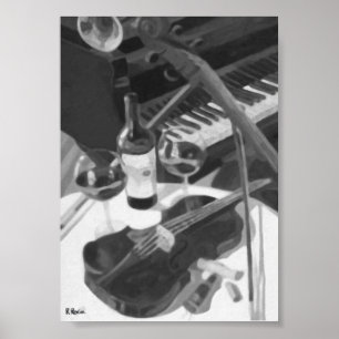 Poster Club Orchestra à l´huile