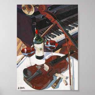 Poster Club Orchestra á l´huile