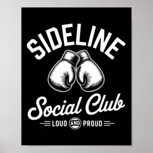 Poster Club social de bord de boxe Mma bruyant et fier Ch