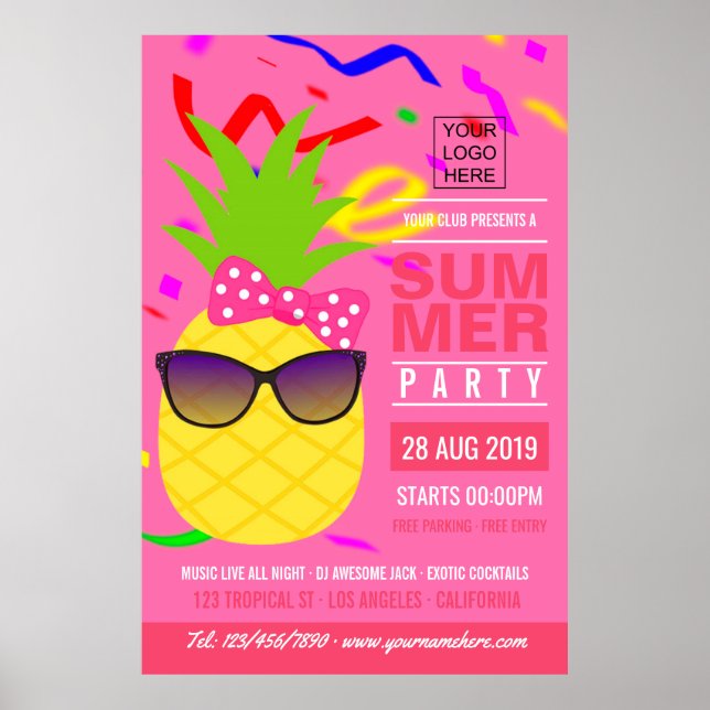 Poster Club Summer Music Festival ajouter un logo publici (Devant)