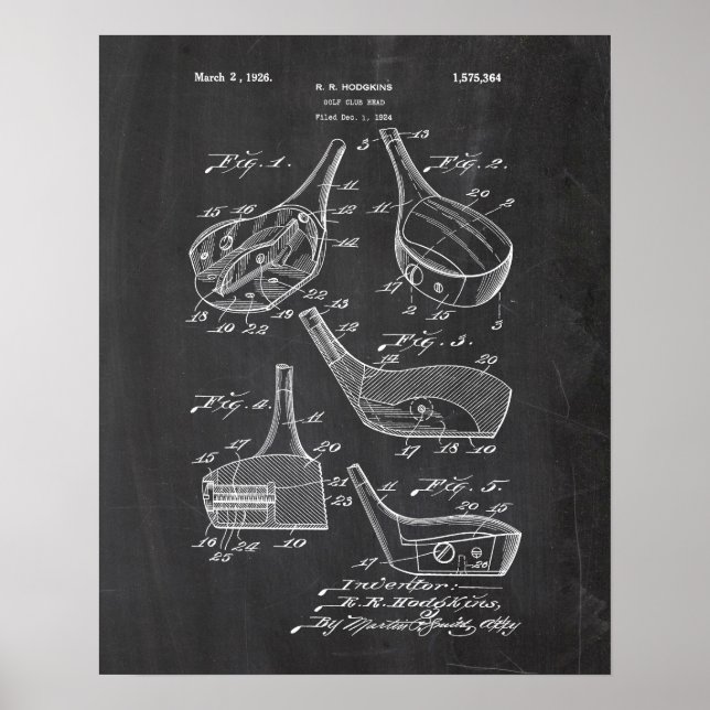 Poster Clubs de golf (Devant)