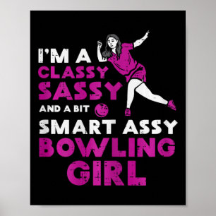 Poster Cly Sy Smart Bowling fille Bowler femmes filles en