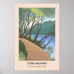 Poster Clyde Walkway Écossais Les Grandes Traversées Affi