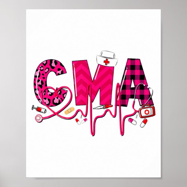 Poster Cma Medical Istant Valentines Day Nursing Valen  (Devant)