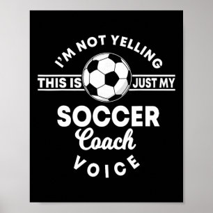 Poster Coach de football Entraîneur Coach Maman Papa Voix