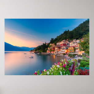 Poster Coastline   Varenna, Lombardy, Italy