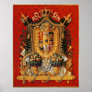 Poster Coat of Arms of Italy, design for a tapestry
