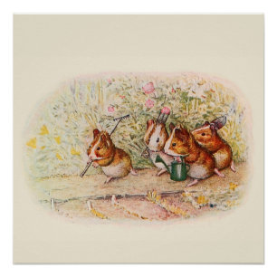 Poster Cobayes et outils de jardin