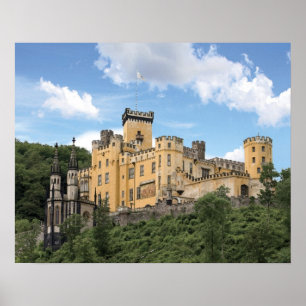 Poster Coblence, Allemagne, château de Stolzenfels, Schlo