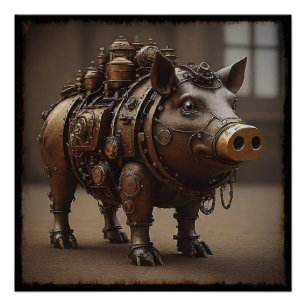 Poster Cochon de vapeur I