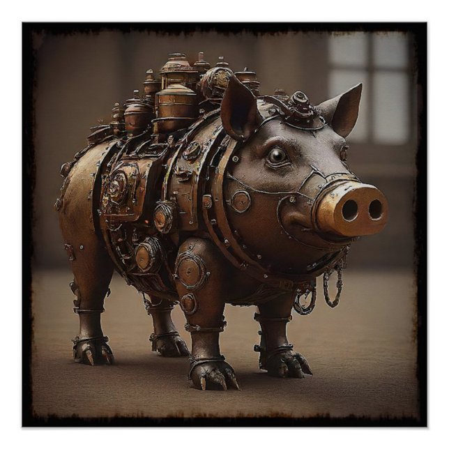 Poster Cochon de vapeur I (Devant)